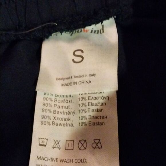 Spowind Navy Blue Women's Cotton Elastic Shorts With Pockets NWT Size S - Picture 7 of 9